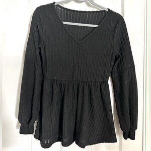Shein Long Sleeve Peplum Top ✨